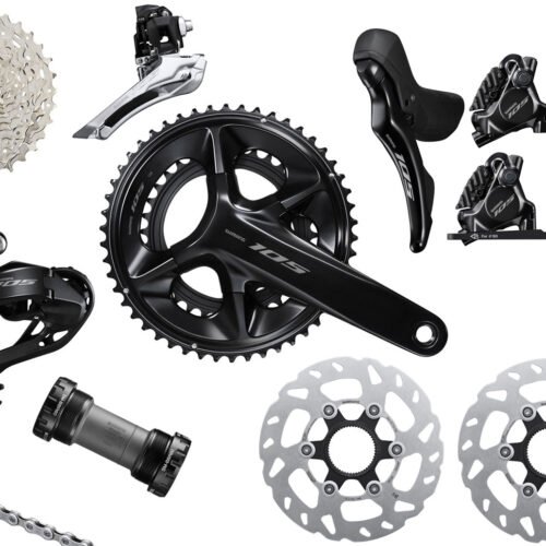 Shimano 105 R7100 Gruppo disco a 2×12 velocità 140/140 mm
